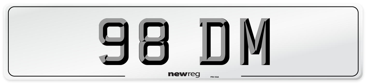 98 DM Number Plate from New Reg